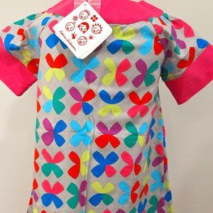 Hanna Andersson floral dress w/pockets, new w tags, size 80 cm, US size 18-24m